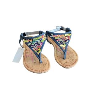 JESSICA SIMPSON Kambria Sequin Sandal Size 11